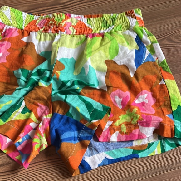 Future Collective Linen Blend Colorful Floral Shorts Size Small - Picture 8 of 8